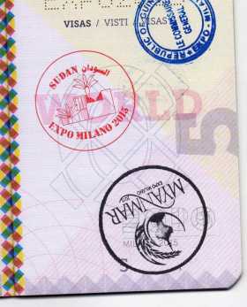 Les visas de Guinée, du Soudan et du Myanmar