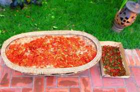 Des piments thaïlandais en train de sécher au soleil Asie du Sud Est Thaïlande piments thaïlandais en train de sécher