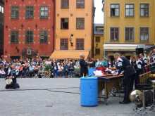 Scandinavie Suéde Stockholm Concert sur la place de Storstorget au coeur de Gamla Stan, le centre historique