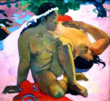 La peinture de Gauguin « Aha oe feii ? » de la collection Chtchoukine exposée temporairement à la Fondation Louis Vuitton à Paris 