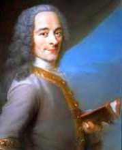 Voltaire qui nous emmène dans un voyage imaginaire avec Candide
