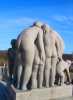 Norvège Oslo Parc Vigeland des corps nus partout dans le parc